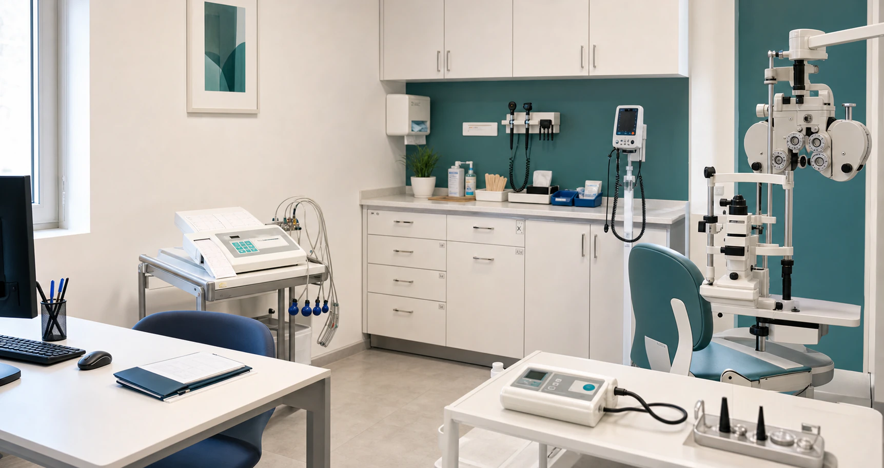 Centro sanitario con su equipamiento organizado